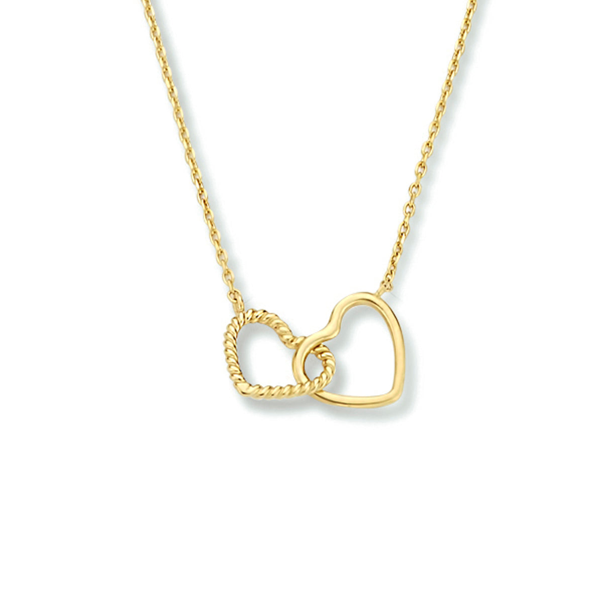 Fantasy Collection Collier hartjes 14K geelgoud 40 - 42 - 44 cm