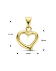 14K geelgoud hanger hart 4024859 - PansiteNederland.nl