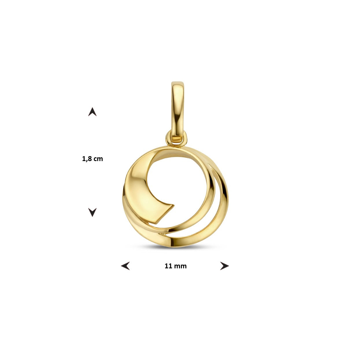 Fantasy Collection Hanger rondje 14K geelgoud