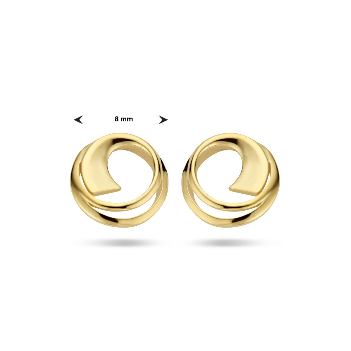 Fantasy Collection Oorbellen rondje 14K geelgoud