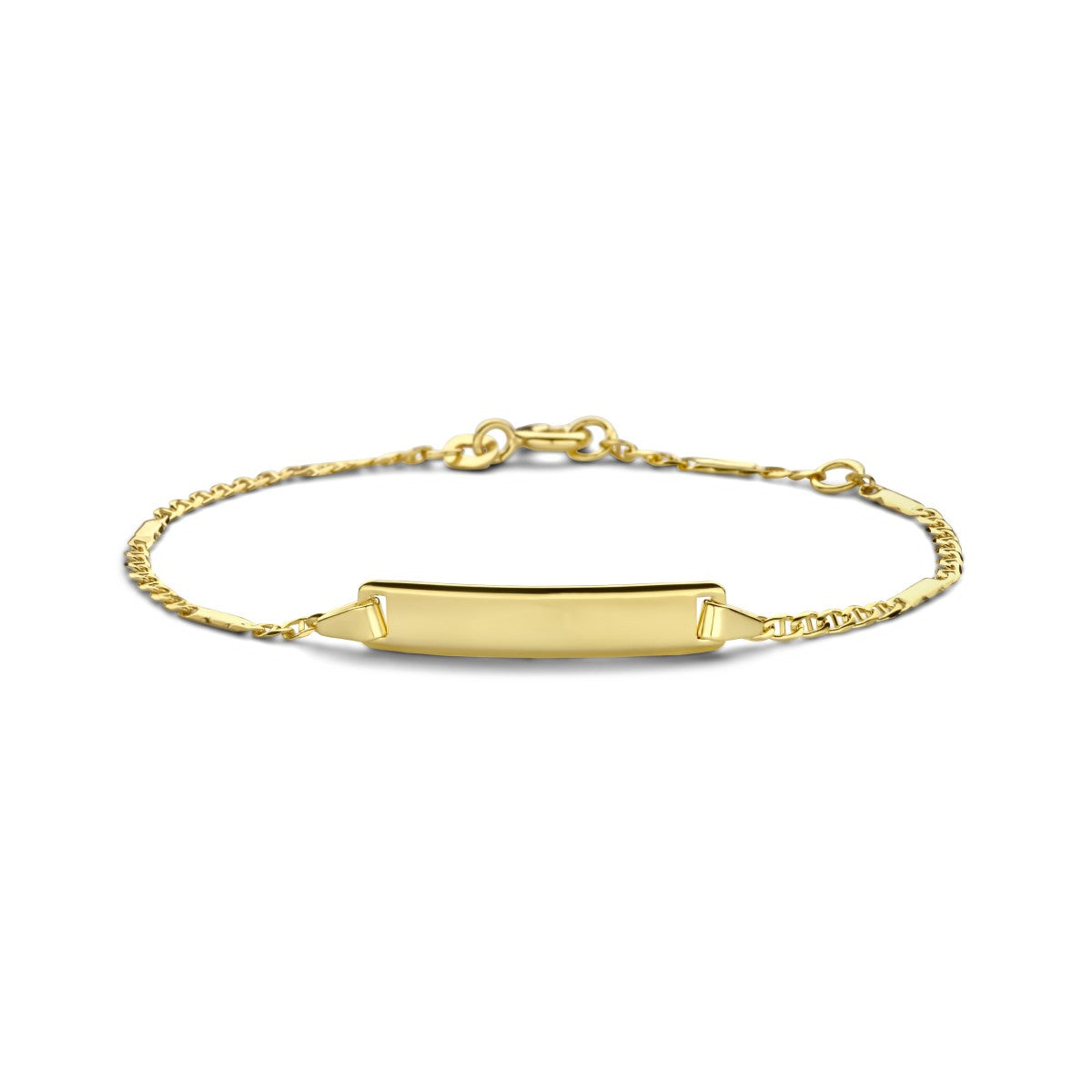 Fantasy Collection Graveerarmband plaat 5,0 mm 14K geelgoud