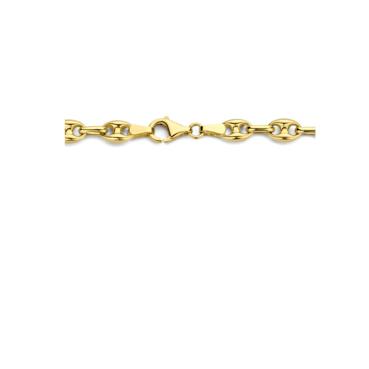 Fantasy Collection Collier koffieboon 5,8 mm 43 cm 14K geelgoud
