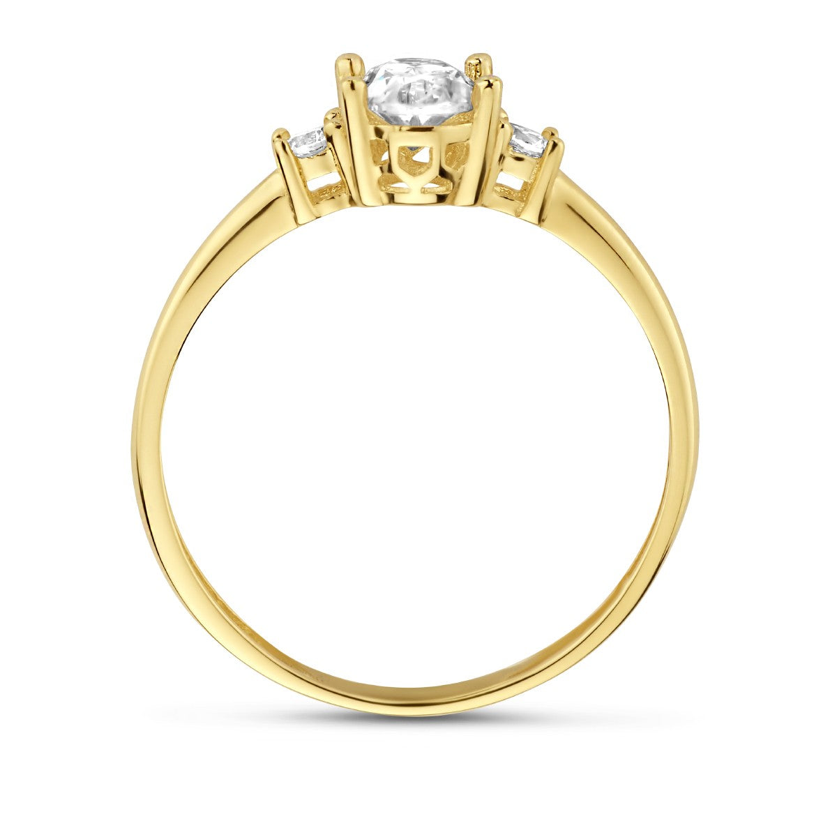 Fantasy Collection Ring trilogie zirkonia 14K geelgoud