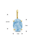 14K geelgoud hanger blauw topaas 4025138 - PansiteNederland.nl