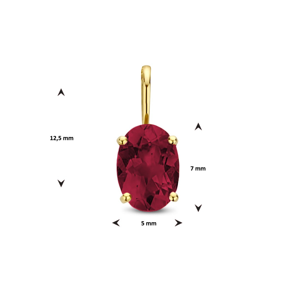 Fantasy Collection Hanger rhodoliet 14K geelgoud