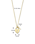 14K geelgoud collier hart slot en sleutel 40 - 42 - 44 cm 4025171 - PansiteNederland.nl