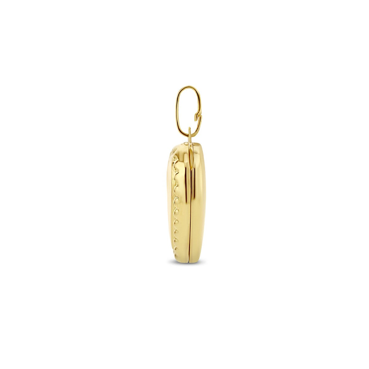 Fantasy Collection Medaillon hart bolletjes 14 mm 14K geelgoud hanger