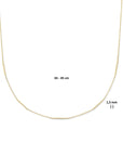 14K geelgoud collier balkjes 43 - 45 cm 1,3 mm 4025199 - PansiteNederland.nl