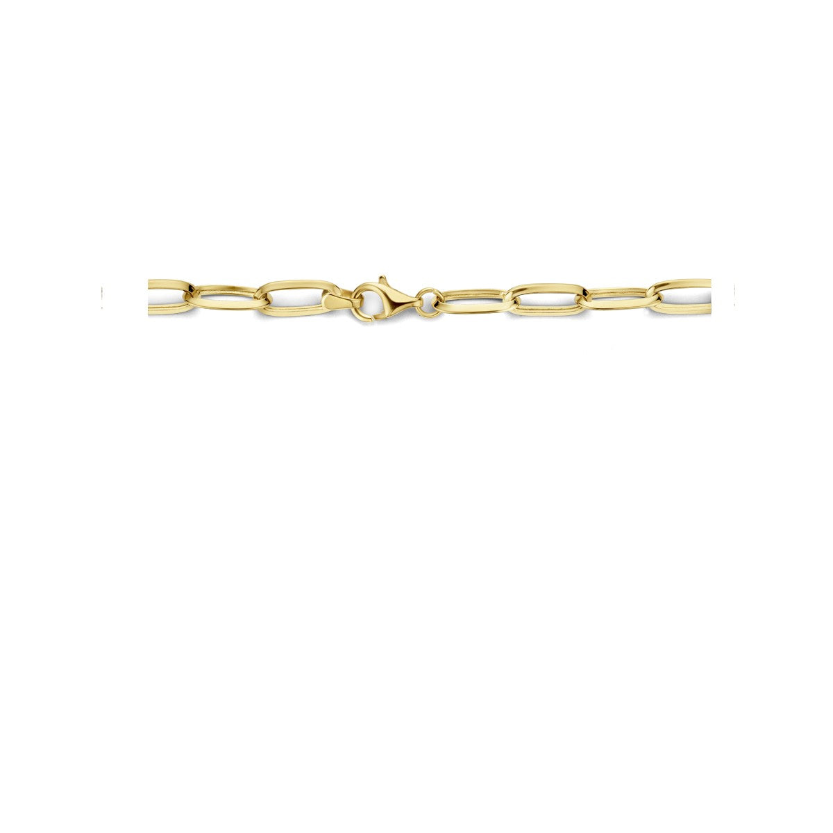 Fantasy Collection Collier paperclip spitse buis 6,0 mm 43 cm 14K geelgoud