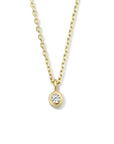 14K geelgoud collier zirkonia 41 + 4 cm 4025215 - PansiteNederland.nl