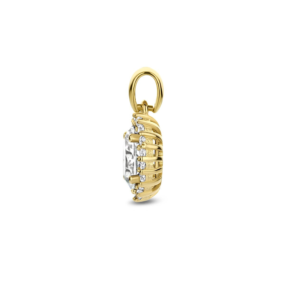 Fantasy Collection Hanger zirkonia halo 14K geelgoud