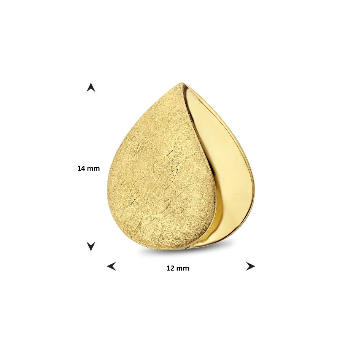 Fantasy Collection Hanger poli/mat 14K geelgoud