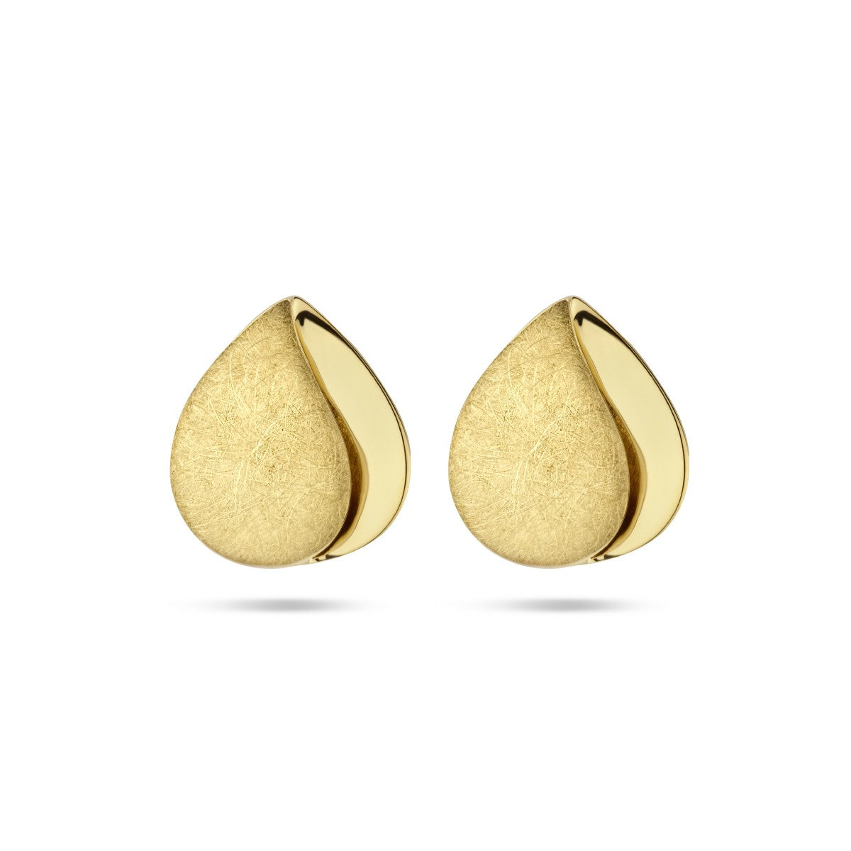 Fantasy Collection Oorbellen poli/mat 14K geelgoud