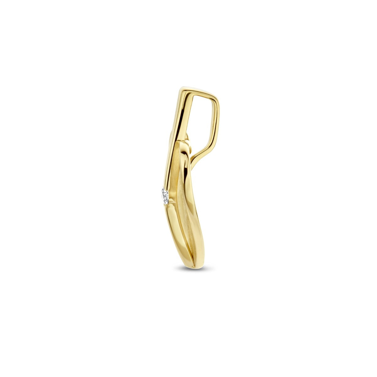 Fantasy Collection Hanger hart gescratcht diamant 0.04ct h si 14K geelgoud