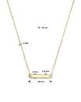 14K geelgoud graveercollier plaat 4,0 mm 42 - 45 cm 4025417 - PansiteNederland.nl
