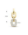 14K geelgoud hanger schakel diamant 0.18ct h si 4025626 - PansiteNederland.nl