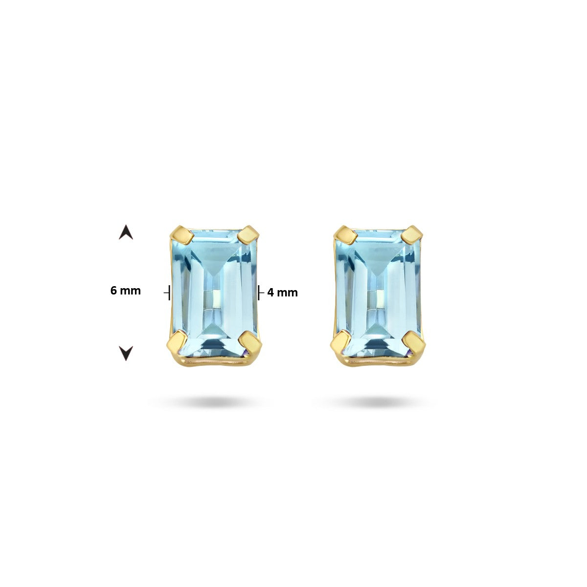 Fantasy Collection Oorbellen blauw topaas 14K geelgoud - PSN4025641