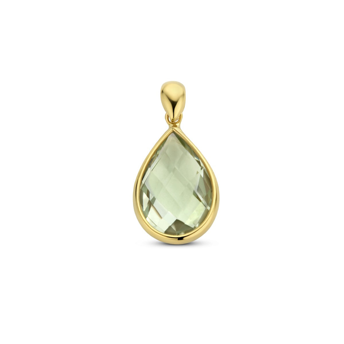 Fantasy Collection Hanger groen amethist 14K geelgoud
