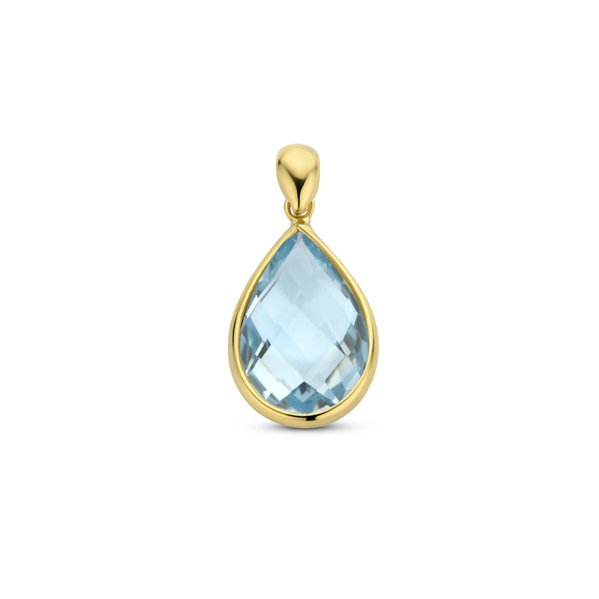 Fantasy Collection Hanger blauw topaas 14K geelgoud