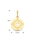 14K geelgoud hanger kompas 4025882 - PansiteNederland.nl
