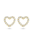 Geelgouden oorknoppen hart zirkonia 4025884 - PansiteNederland.nl