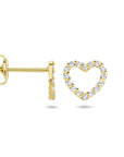 Geelgouden oorknoppen hart zirkonia 4025884 - PansiteNederland.nl