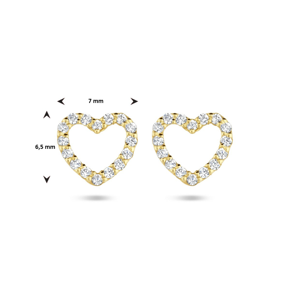 Fantasy Collection Oorbellen zirkonia 14K geelgoud