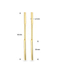 14K Geelgoud Oorhangers Balkjes 4025904 - PansiteNederland.nl