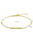 14K Geelgoud Armband Balkjes 17 – 19 Cm 4025905 - PansiteNederland.nl