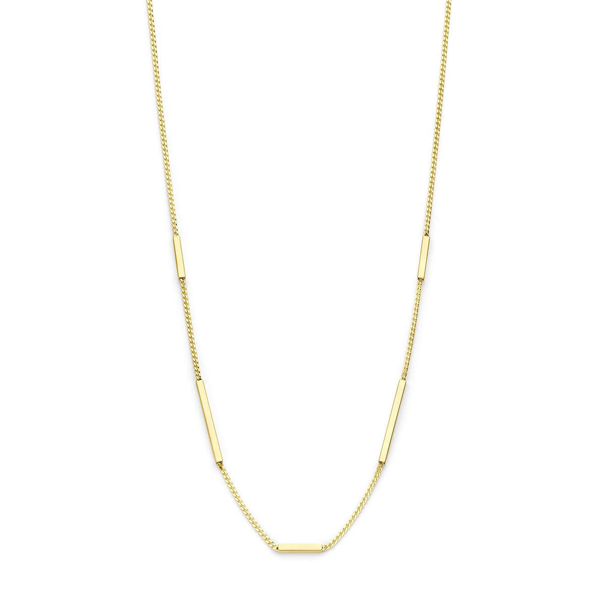 Fantasy Collection Collier balkjes 40 - 42 - 44 cm 14K geelgoud