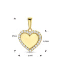 14K geelgoud hanger hart zirkonia 4025920 - PansiteNederland.nl