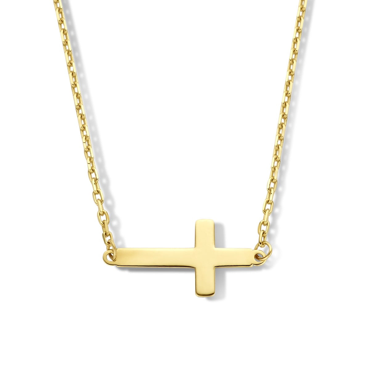 Fantasy Collection Collier kruis 40 - 42 - 44 cm 14K geelgoud