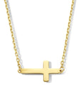 14K geelgoud collier kruis 40 - 42 - 44 cm 4025923 - PansiteNederland.nl