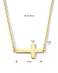 14K geelgoud collier kruis 40 - 42 - 44 cm 4025923 - PansiteNederland.nl