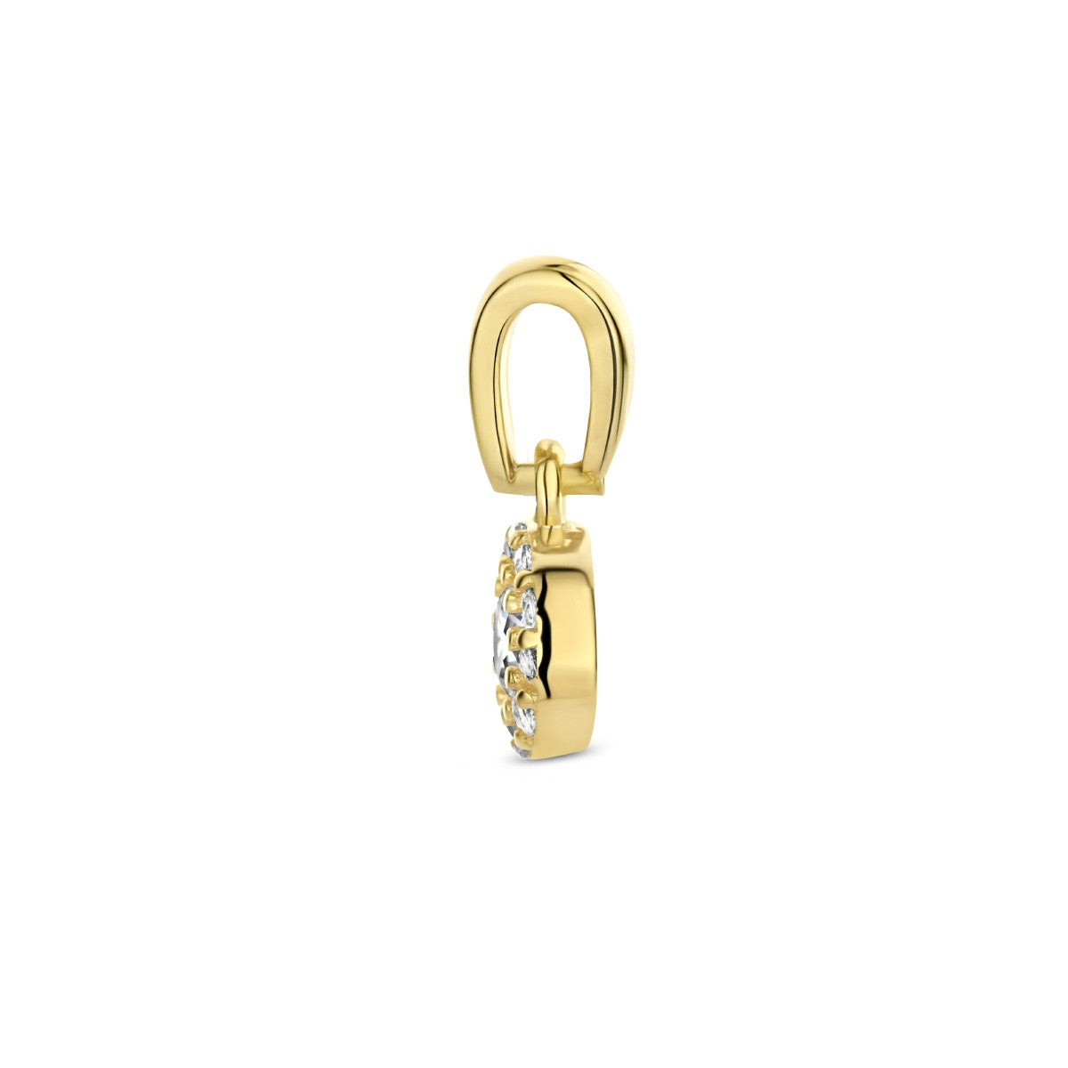 Fantasy Collection Hanger zirkonia halo 12 mm 14K geelgoud