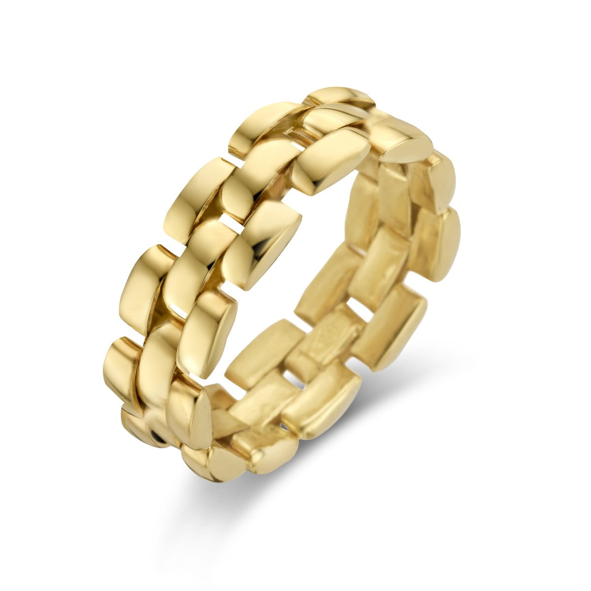 Fantasy Collection Ring flexibele schakel 14K geelgoud
