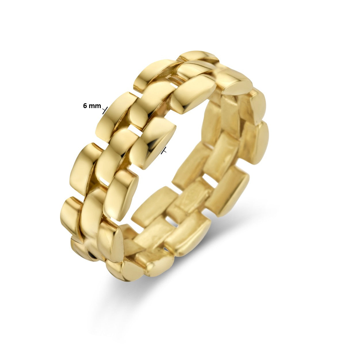 Fantasy Collection Ring flexibele schakel 14K geelgoud