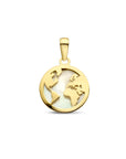 14K geelgoud hanger wereldbol parelmoer 4025997 - PansiteNederland.nl