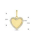 14K geelgoud hanger hart zirkonia 4026049 - PansiteNederland.nl