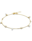 14K Geelgoud Armband Parel En Zirkonia 16 - 17 - 18 Cm 4026052 - PansiteNederland.nl