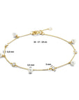 14K Geelgoud Armband Parel En Zirkonia 16 - 17 - 18 Cm 4026052 - PansiteNederland.nl