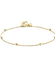 14K Geelgoud Armband Bolletjes Gediamanteerd 0,5 Mm 17 - 19 Cm 4026078 - PansiteNederland.nl