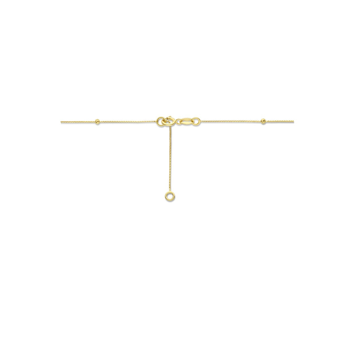 Fantasy Collection Collier bolletjes gediamanteerd 0,5 mm 42 - 45 cm 14K geelgoud