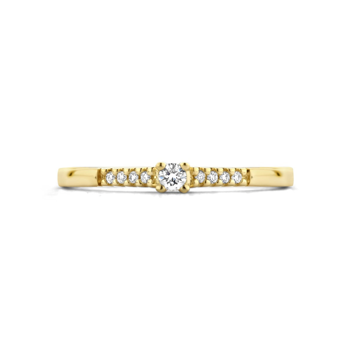 Fantasy Collection Ring diamant 0.07ct h si 14K geelgoud