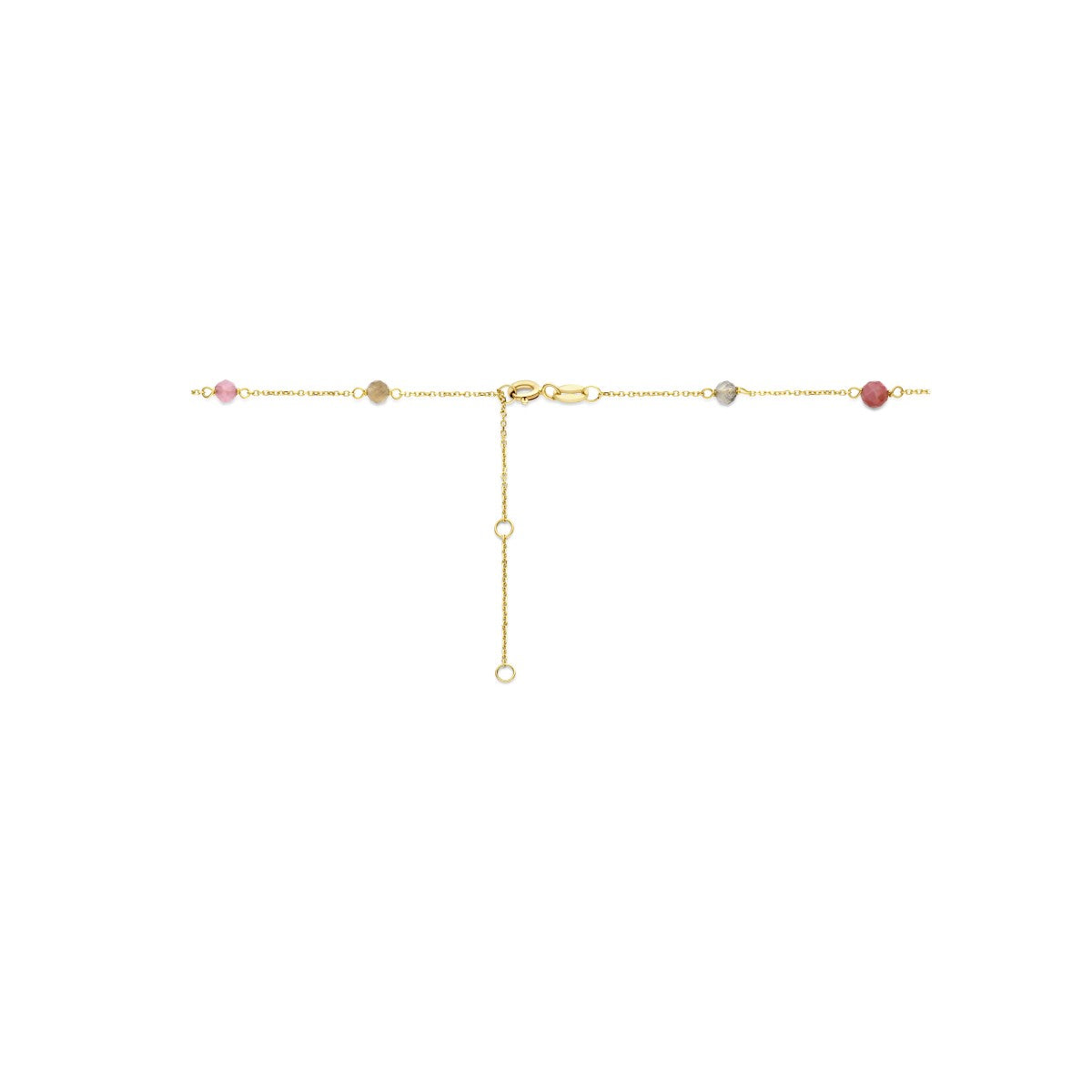 Fantasy Collection Collier toermalijn 40 - 42 - 44 cm 14K geelgoud