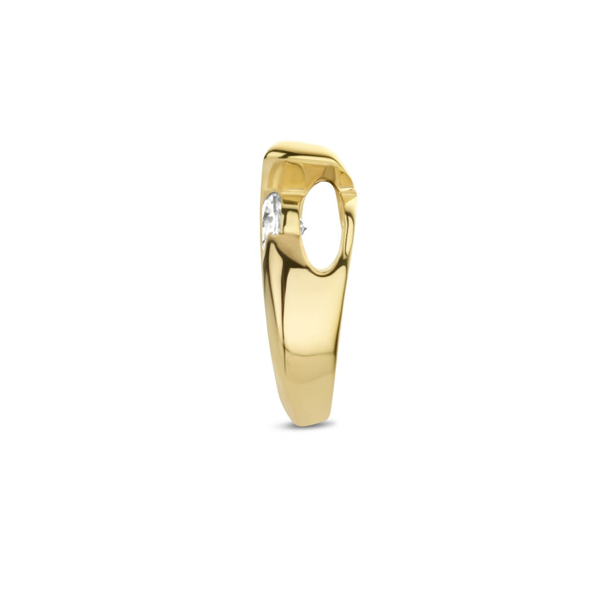 Fantasy Collection Hanger druppel zirkonia 13 mm 14K geelgoud