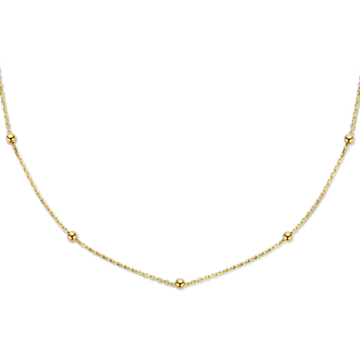 Fantasy Collection Collier bolletjes 2,5 mm 40 - 42 - 44 cm 14K geelgoud