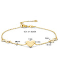 14K Geelgoud Armband Hart En Infinity 15,5 - 17 - 18,5 Cm 4026541 - PansiteNederland.nl