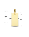 14K geelgoud graveerhanger rechthoek 4026546 - PansiteNederland.nl