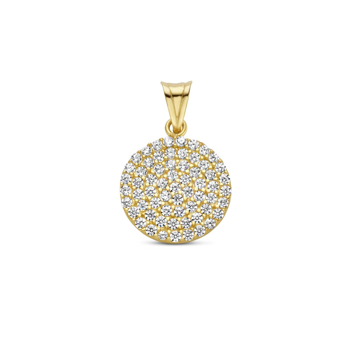 Fantasy Collection Hanger rondje zirkonia 14K geelgoud